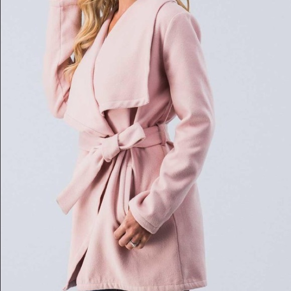 Drape Coat with Tie - Picture 5 of 8